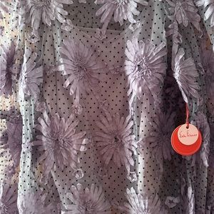 Eva Franco flower appliqué top